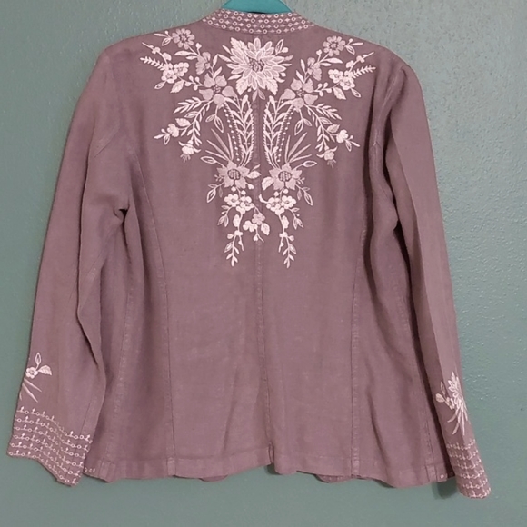 Johnny Was Oleander Linen Jacket - Picture 7 of 8